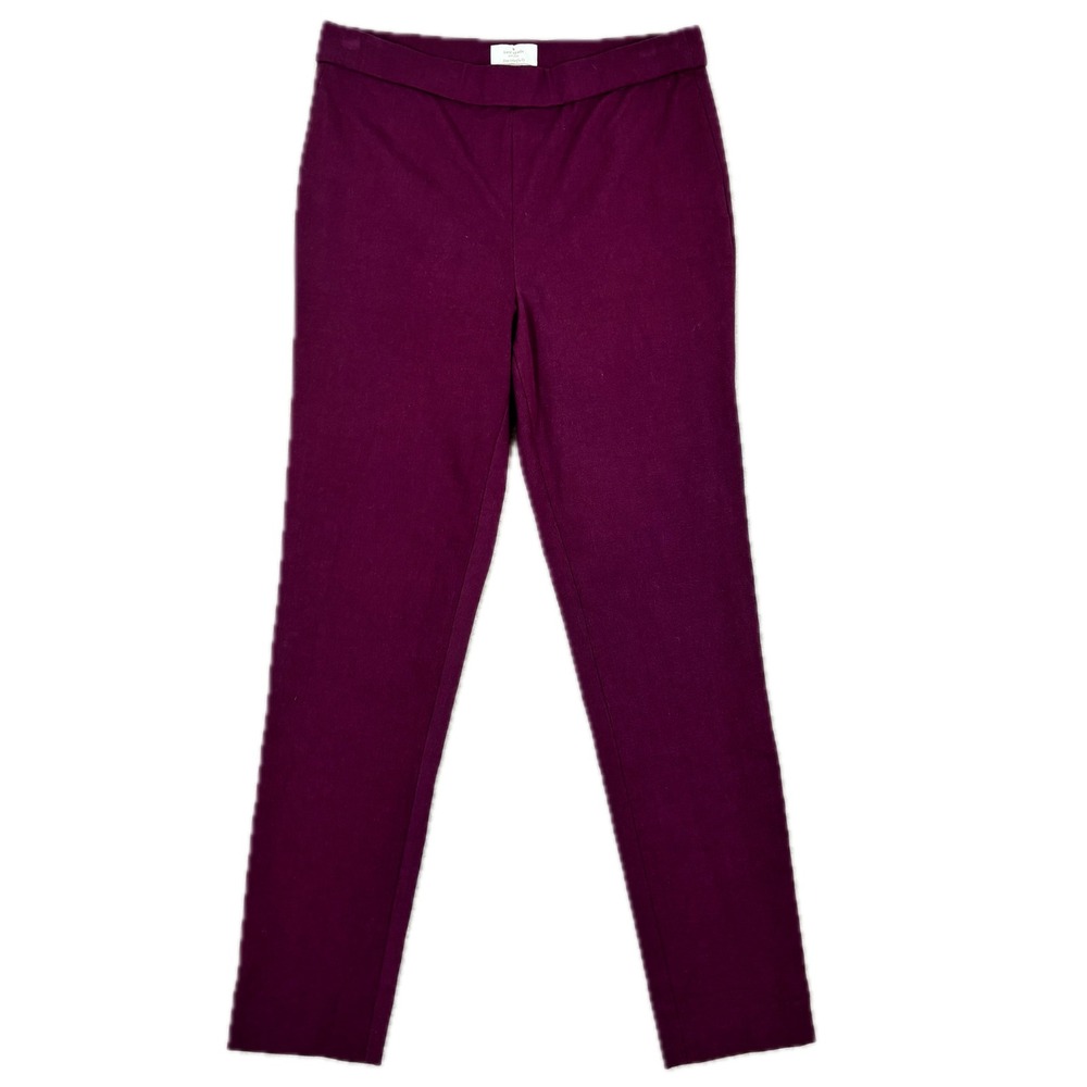 Kate Spade New York Womens Slim Leg Stretch Trousers Berry‎ Purple Size 4